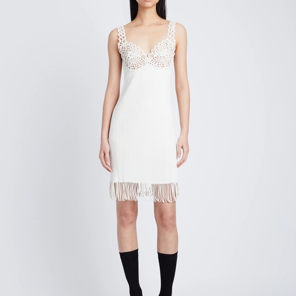 NEW PROENZA SCHOULER WHITE RIBBED MINI DRESS - Picture 12 of 12